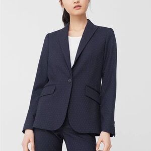 Mango Navy structured suit set.